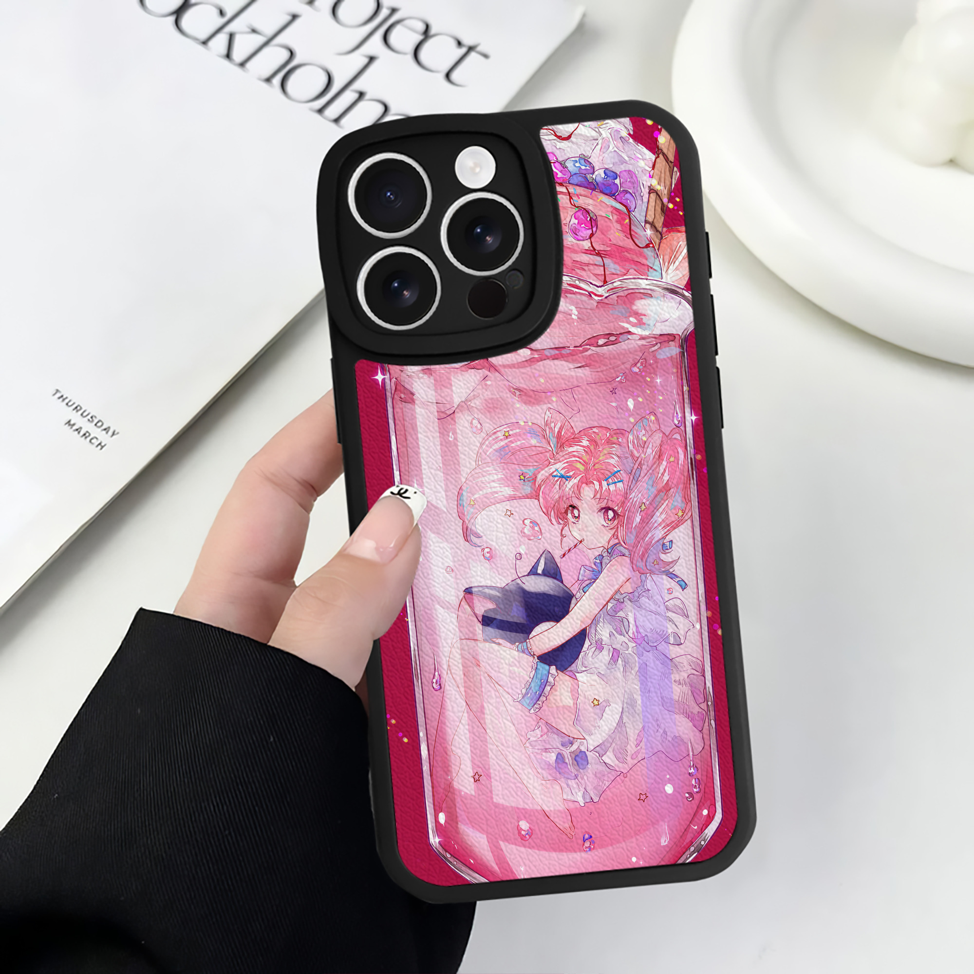（画像用） 美少女戦士セーラームーン Sailor Moon 【iPhone 16シリーズ対応】シリコンスマホケース（レザー調） 材質：シリコン